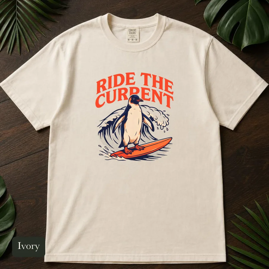 Surfing Penguin Shirt — Folk and Fauna